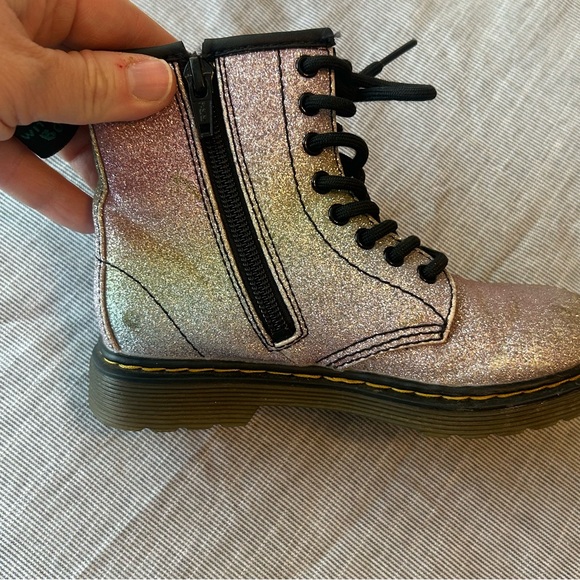 Dr. Doc Martens 1460 Pascal J Iridescent Rainbow Shimmer Sparkle Boot Toddler 11 - Picture 7 of 10